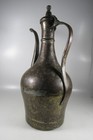 Antique  Tinned Copper Arabic Middle Eastern Pitcher Ewer