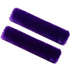 2pcs Car Soft Plush Seat Belt Shoulder Pad Strap Cover Protector Purple