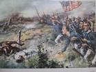 1898 Spanish American War Print - U s  6th   16th Troops Charge Up San Juan Hill