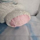 Puffalump 10  Plush Mouse Fisher Price 1988 White Pink Blue Baby Rattle Vintage
