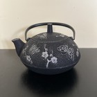 Teavana Cast Iron Black Butterfly Cherry Blossom Tea Pot Japan