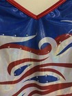 Gk Elite Gymnastics Leotard Patriotic Red White Blue Foil Sequins Size Small As