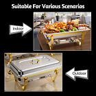 8 Pack Gold 9qt Chafing Dish Buffet Set Stainless Steel Chafer For Catering