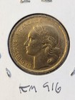 1950 B France 20 Francs Coin Brilliant Uncirculated 4 Plumes   g Guiraud 