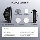 Neewer 33 5  85cm Softbox Parabolic Hexadecagon   quick Setup fold Like Umbrella