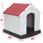 Dog House Waterproof Ventilate Pet Kennel W air Vents   Elevated Floor Outdoor 