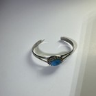 Vintage Handmade Native American Turquoise Silver Tone Cuff Bangle Bracelet