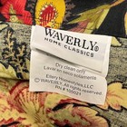Waverly Felicite Noir Scallop Valance W  Trim Black Floral 48  X 17  Cottagecore