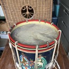 Wwii Royal Air Force  dieu Et Mon Droit  Red White   Blue War Side Drum 