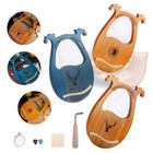 Lyre Harp Mahogany Gift 16 Strings Rounded Edge W  Tuning Wrench String Pick Kit