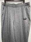 Men s Puma Joggers Sweatpants Rib Knit Cuff Big   Tall Gray 3xlt