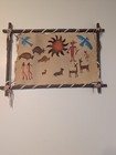 Vintage Native American - Southwestern Leather - Tribal Scene Rustic Tapestry 
