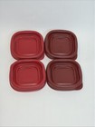 Lot Of 4 - Rubbermaid Easy Find 7j54-6 Replacement Stackable Lids 2 5 8    Square
