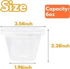 50 Pack Clear Cups With Lids 6 Oz Plastic 50 Count  pack Of 1   Transparent 