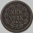 Rarer 1863 Copper New York War Token