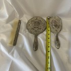 Vintage Silverplate Dresser Vanity Set - Hair Brush  Comb   Hand Mirror Read