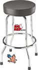 Big Red Torin Swivel Bar Stool Padded Garage Shop Seat With Plated Legs  Black  