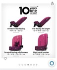 Diono Radian 3 R All-in-one Convertible booster Child Safety Car Seat Pink