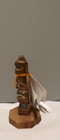Alaska Black Diamond Hand Carved Signed Totem Pole  raven s Deal  New