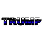 Trump Thin Blue Line American Flag Donald Sticker Car Bumper Decal Police Office