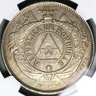 1892 0 Ngc Au 50 Honduras 1 Peso Overdate Standing Liberty Silver Coin 25042202c