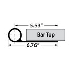 Outwater 2  Dia Brass Elbow Bar Rail Bracket For 2  Rail