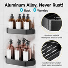 Aluminum Corner Shower Caddy 4-pack  Never Rust  No Drilling Adhesive Shelves  S