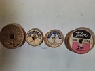 Lot Of 4 Vintage Thread Spools-talon coats   Clark belding Corticelli