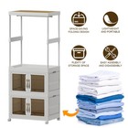 Mobile Wardrobe Large Capacity Clothes Organizer With Wheels For Home Storage l 