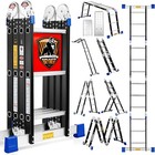 Step Ladder  12ft Multi-purpose Aluminium Folding Extension Ladders  7 In 1 F   