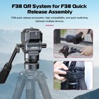 F38 Video Fluid Head For Camera Tripod - Mini Pan Tilt Head With Quick Releas   