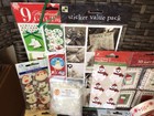 Huge Scrapbook Lot christmas paper  Folder  Stickers  Stamps  Dies  new