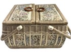 Christine Mcvie Sewing Basket Floral Wicker Sewing Box Craft Storage