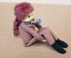 Vintage Knee-hugger Elf Pixie Doll Daniel Boone Pioneer Shelf Sitter Japan