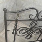Vintage Metal Cookbook Stand Easel Recipe Book Bible Holder Scroll Page Weights