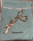 Vintage 1985 Tiffany And Co  Sterling Silver 925 Ribbon Bow Brooch Pin    
