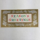 Vintage Mid Century Christmas Greeting Card Season   s Greetings Spell Out Gold