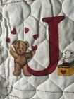 Quilted Teddy Bear Fabric Panel Crib Baby Blanket Material Vtg Cranston Fabric