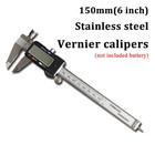 6  Lcd Digital Stainless Steel Caliper Vernier 150mm Cnc Micrometer Measure Tool