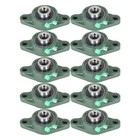 10 Pack Ucfl 204-12 Pillow Block Flange Bearing 3 4  Bore 2 Bolt Solid Base