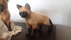 Lot 3 Cat Figurines Siamese Cat Kitty Vintage Brinns Salt Shaker Small Defects