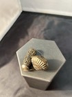 Antique Tribal Silver Tawiz Amulet Case Fluted Bead Connected Talisman