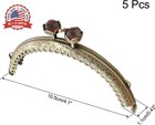 5 Pcs Metal Purse Frame  Bronze Bag Kiss Clasp Lock  Retro Style Arch