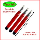 Taurish Fiberglass Scratch Brush Pen 3 Pack Jewelry Watch Coin Cleaning Red 