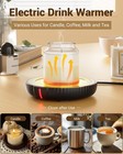 Housegem Mug Warmer Candle Warmer Plate Coffee Cup Heater Black