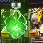 Solar Powered Led Wind Chimes Light Color Changing Hanging Spiral Spinner Lamp