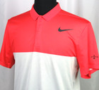 Men s Nike Golf Dri-fit 100  Polyester Orange white Performance Polo Shirt Large