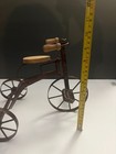 Vintage Metal Tricycle Bicycle Figurine Sculpture Doll Display Large 12x9