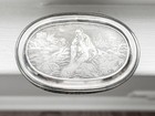 Antique Silver Snuff Box With Civil War Soldier Dated 1860 By C Parker Company