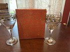 4 Crystal Home For The Holidays Water Wine Goblets Glasses Christmas Holly Nib